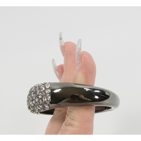 CZ by Kenneth Jay Lane Pasha Hinged Bracelet - Picture 4 of 7